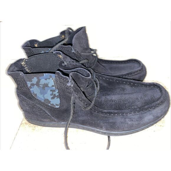Diesel Bellow‎ Black Suede Lace Up Chukka Men\'s Boots Size 7